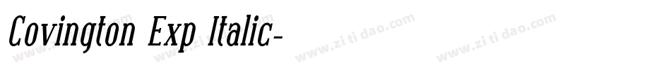 Covington Exp Italic字体转换